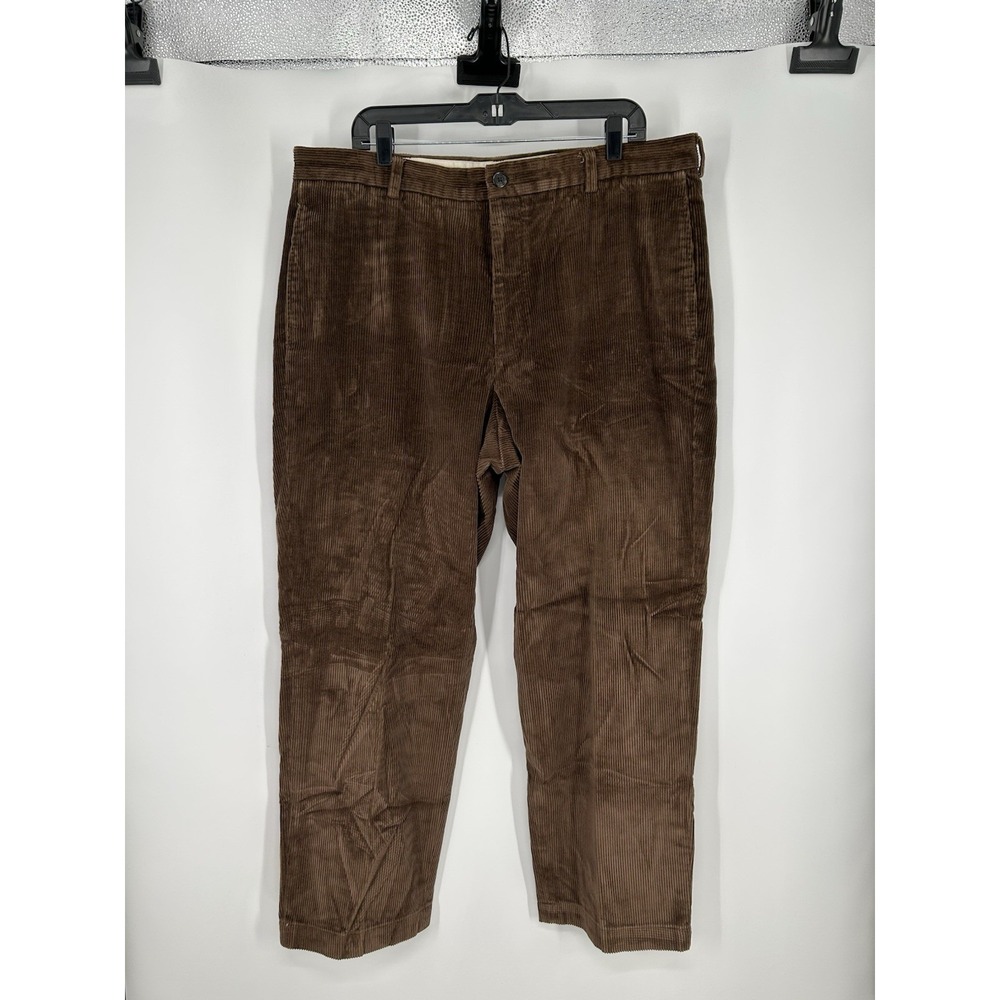 Brooks Brothers 346 Corduroy Pants Straight Leg Fit Brown Mens Size 40x30